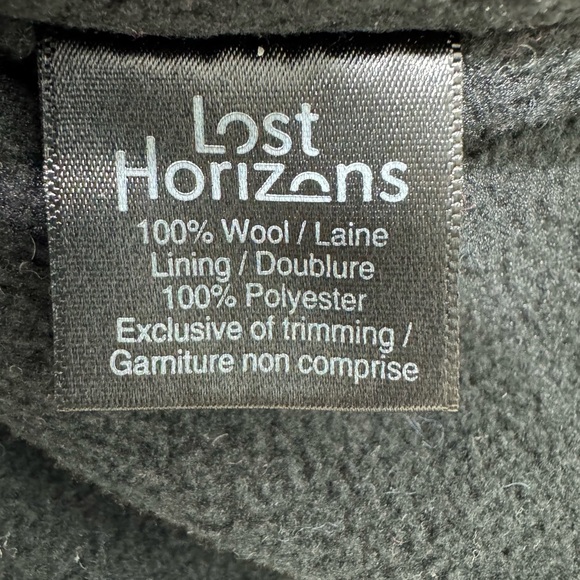 Lost Horizons Wool Peacock Handcrafted Sweater Jacket Womens L Fleece Lined Boho - Picture 12 of 12